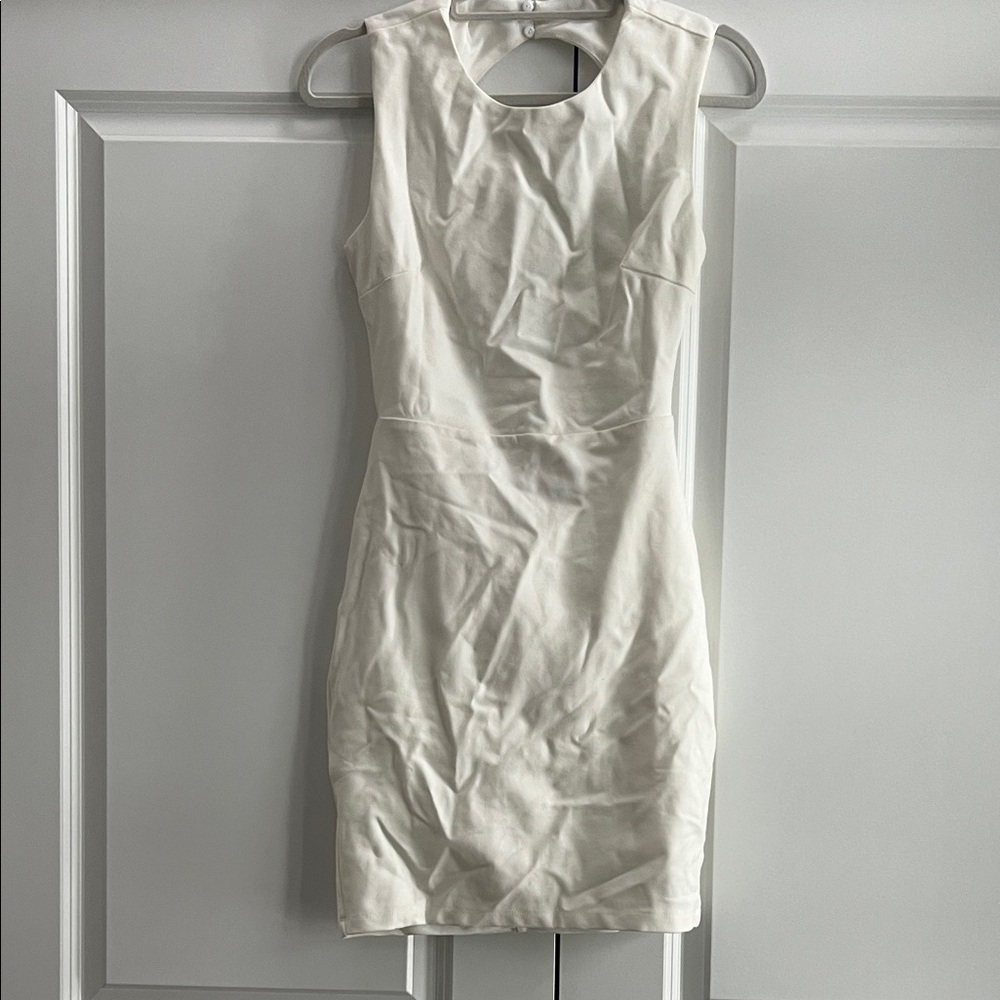 Lulu's Chic Cream Sleeveless Mini Dress